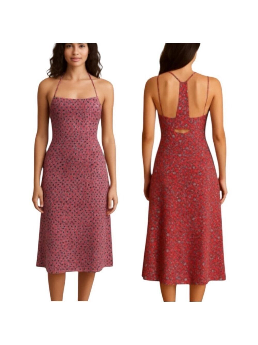 BCBGeneration Women's Cocktail Cowl neck asymmetrical animal print dress Sz M
